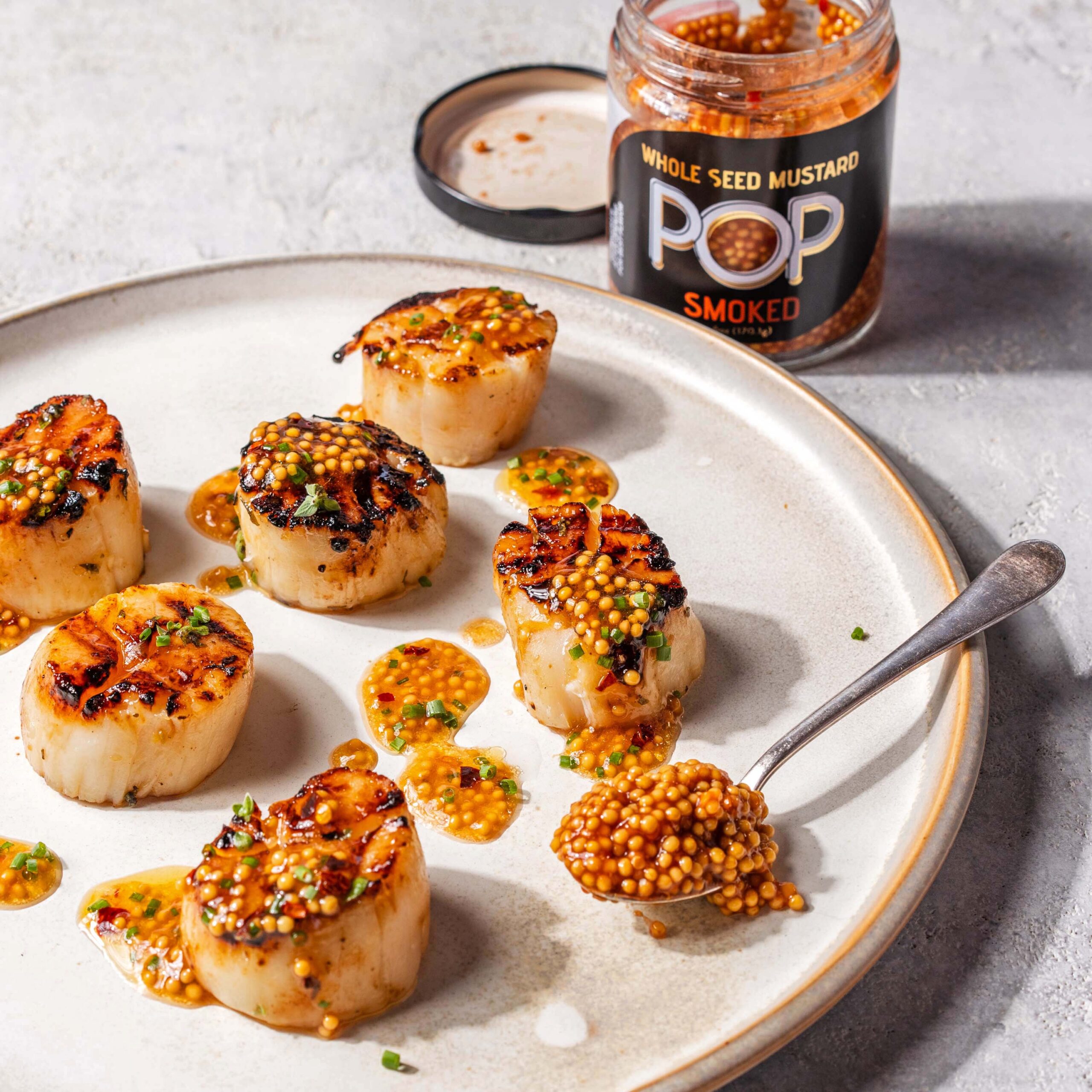 Grilled Scallops POP {title:2:3} SMOKED